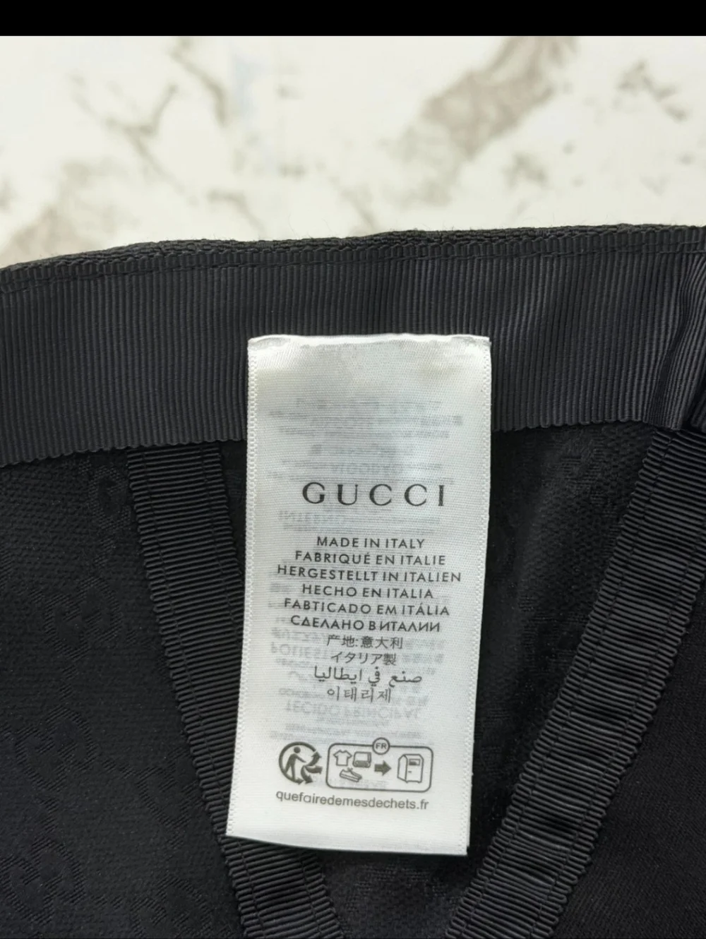 Authentic Gucci Black GG Canvas Cap with Red and Green Web Stripe - Picture 7 of 8